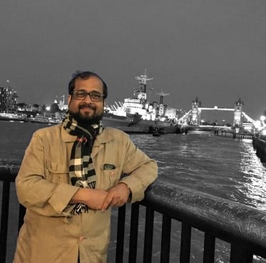 Nikhil Wagle while enjoying a trip