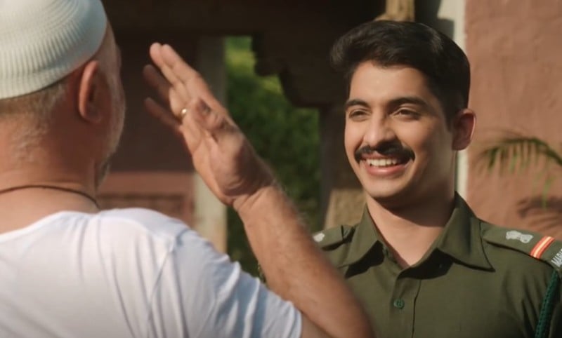 Nikkhhil Chavaan in a still from the Marathi OTT film Veergati (2019)