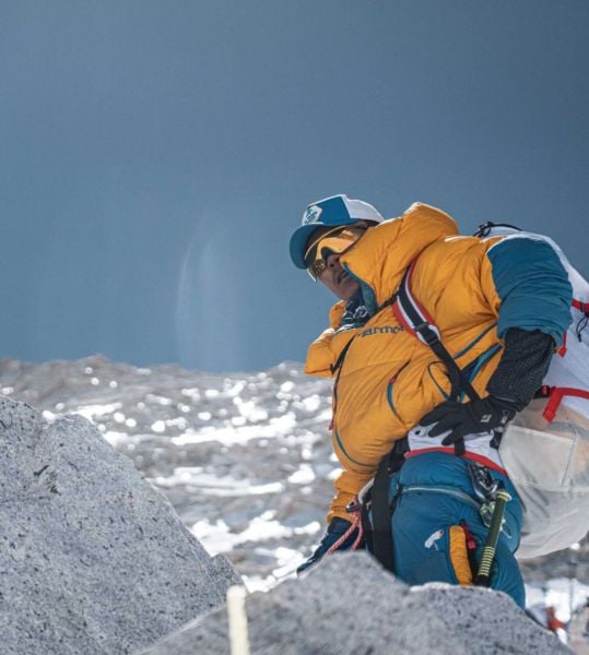 Nima Rinji Sherpa during his climb at the Mount Makalu in Nepal (2024)