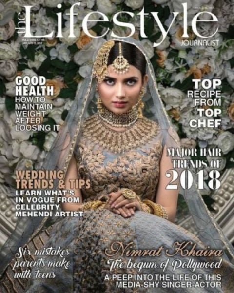 Nimrat Khaira on the cover of Lifestyle Magazine