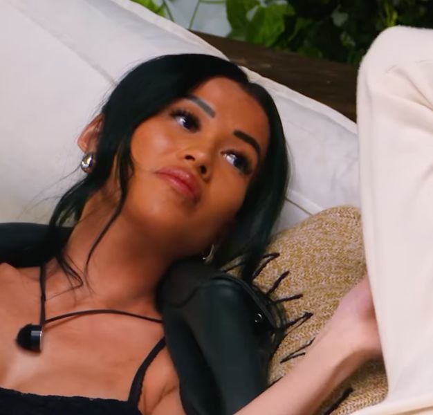 Nini Diem in a still from the fourth season of the Norwegian dating reality TV show titled 