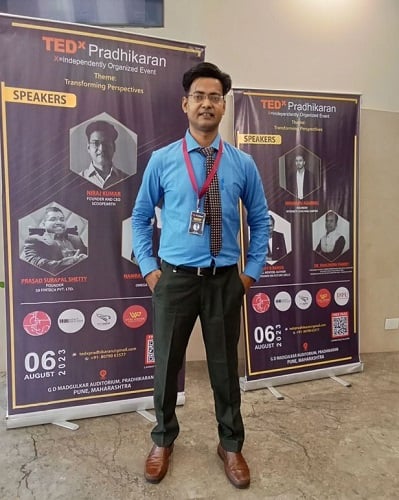 Niraj Kumar at a TEDx event