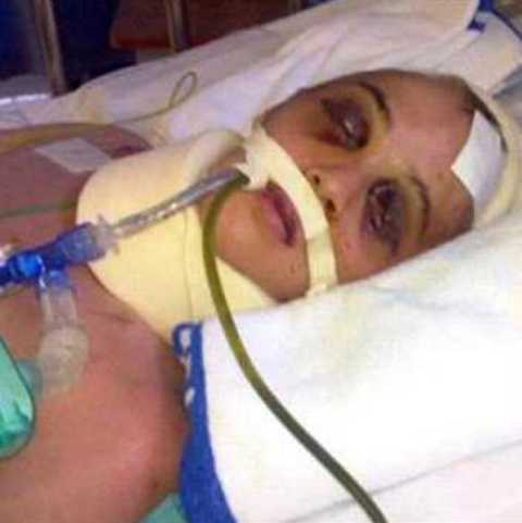 Nirbhaya while undergoing treatment