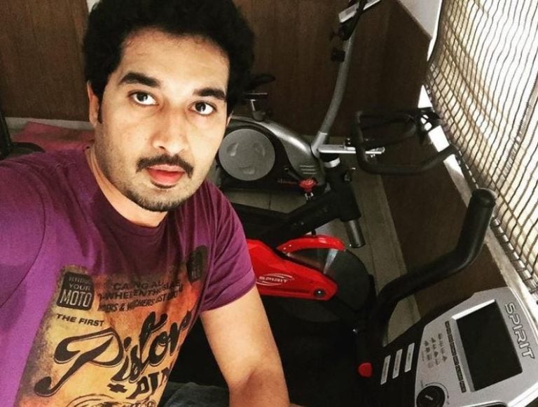 Nirupam Paritala inside the gym