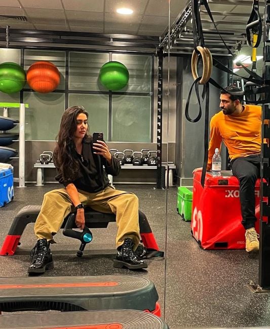 Nisha Aaliya at the gym