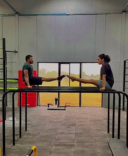 Nisha Mishra during her practice session