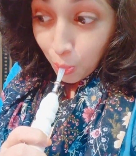 Nishana N smoking hukka