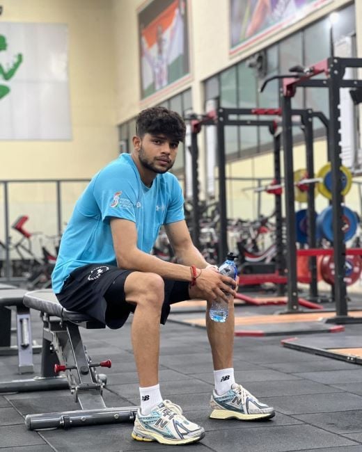 Nishant Dev in the gym