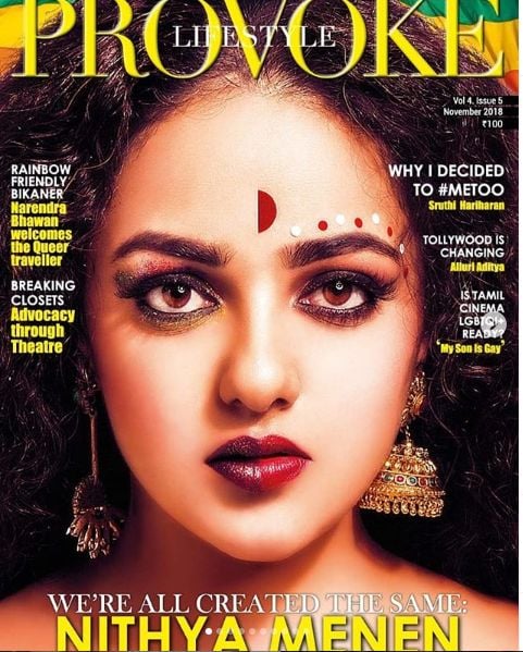 Nithya Menen on the cover of the Provoke magazine