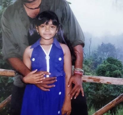 Nitya Shetty in childhood