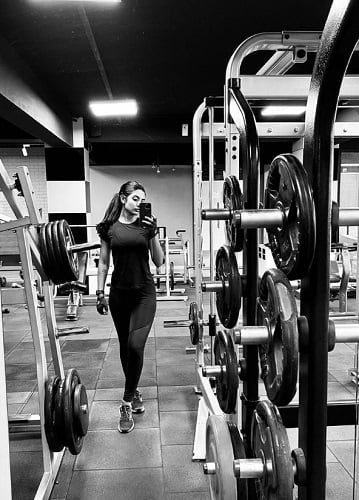 Nivedhithaa Sathish at a gym