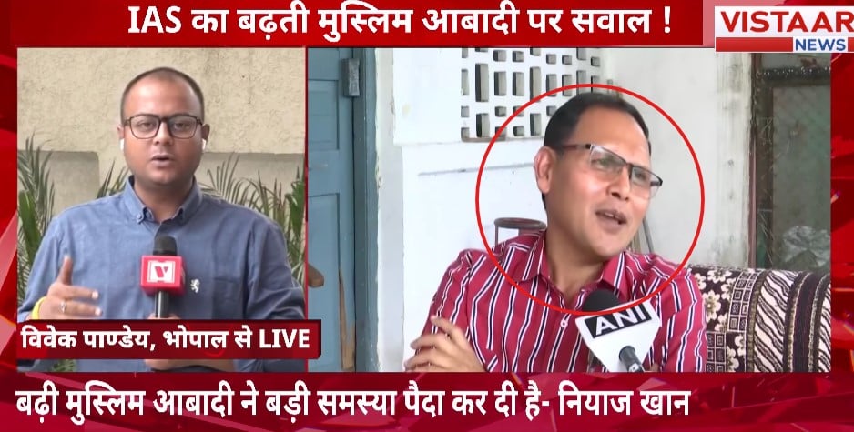 Niyaz Khan while speaking to the media on the increasing population