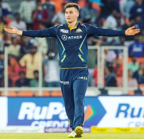 Noor Ahmad playing in the 2023 IPL season