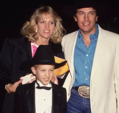 Norma Strait with George Strait and their son