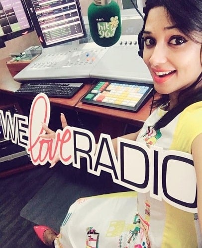 Nyla Usha at radio station