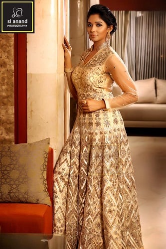 Nyla Usha featured in a print advertisement