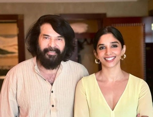 Nyla Usha with Mammootty