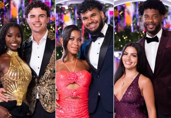 Olandria and Nic; Amaya and Bryan; Huda Mustafa and Chris Seeley