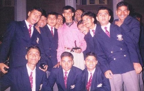 Old picture of Major Mohit Sharma(pink shirt) with his NDA batchmates