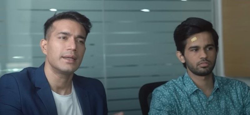 Omkar Kulkarni (right) in a still from the web series 