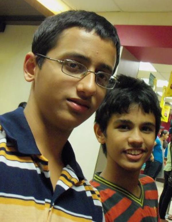 Omkar Kulkarni (right) in his teenage