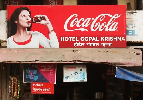 Onima Kashyap featured on the hoarding of Coca-Cola