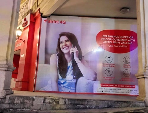 Onima Kashyap in the print advertisement of Airtel