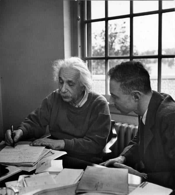 Oppenheimer with Einstein