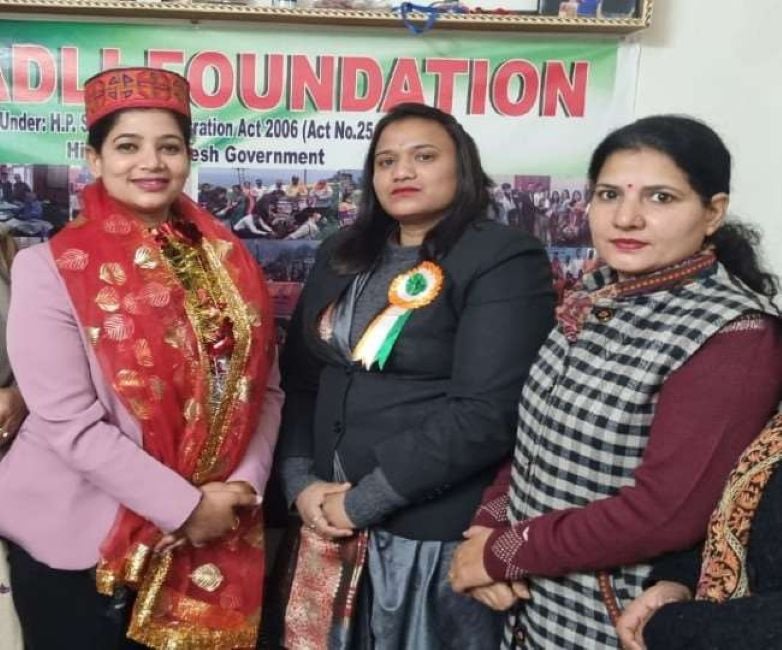 Oshin Sharma after getting appointed as the Brand Ambassador of Himachal Pradesh by the Ladli Foundation