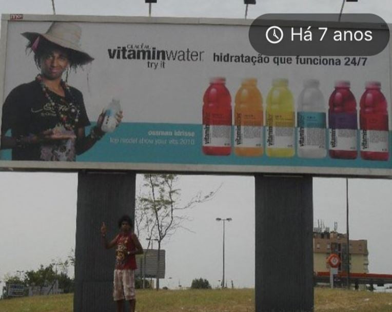 Ossman Idrisse featured in the advertisement of Vitaminwater