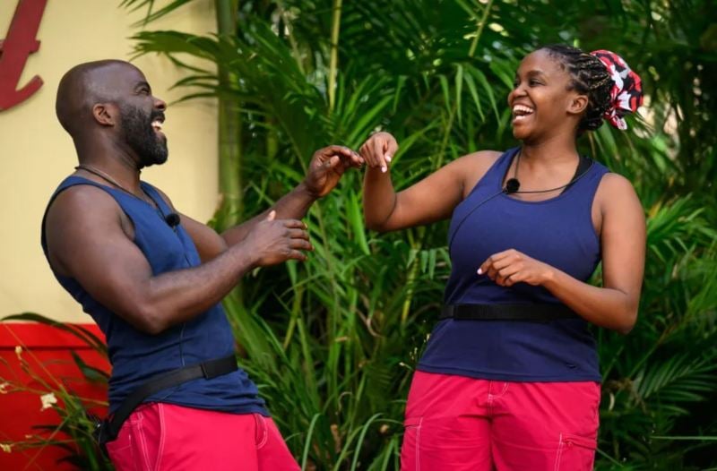 Oti Mabuse as a contestant in a still from the show 