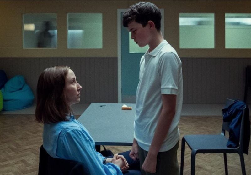 Owen Cooper (right) in a still from the British crime psychological thriller drama TV miniseries titled 