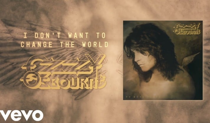 Ozzy Osbourne on the poster of the song 