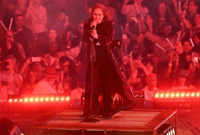 Ozzy Osbourne while performing at the closing of the 2022 Commonwealth Games