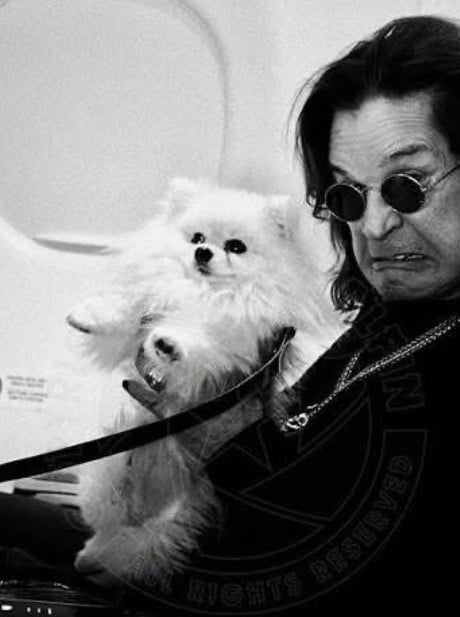 Ozzy Osbourne with his pet