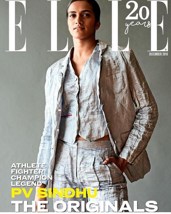 PV Sindhu on the cover of Elle Magazine