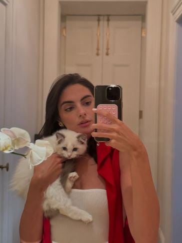 Paige DeSorbo with her cat