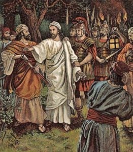 Painting depicting the arrest of Jesus