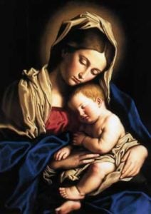 Painting of Mother Mary and Child Jesus