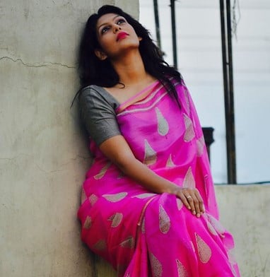Palki S Upadhyay posing in saree