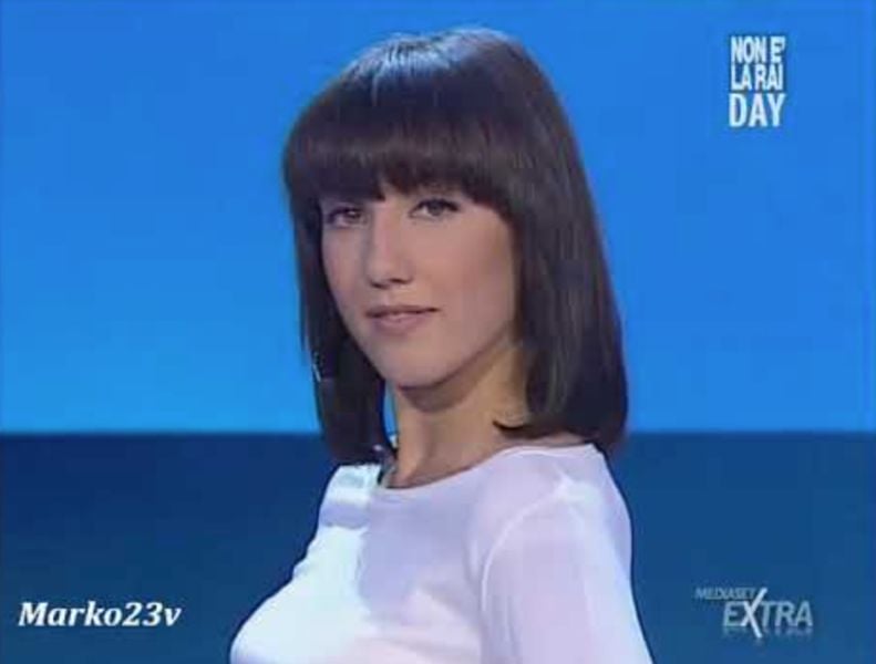 Pamela Petrarolo in a stlll from the Italian TV show titled 