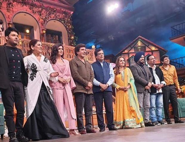 Pappu Khanna on the sets of The Kapil Sharma Show
