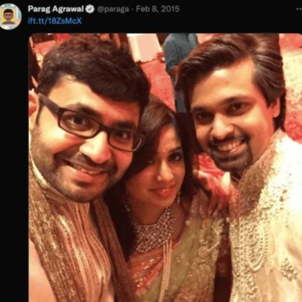 Parag Agrawal while posing with Shreya Ghoshal