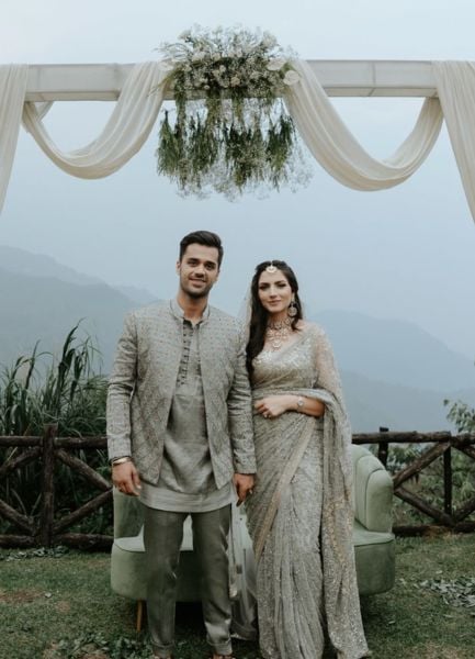 A photo from Pari Bishnoi and Bhavya Bishnoi’s engagement ceremony