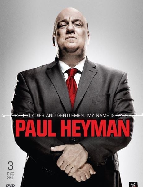 Paul Heyman on the poster of the documentary