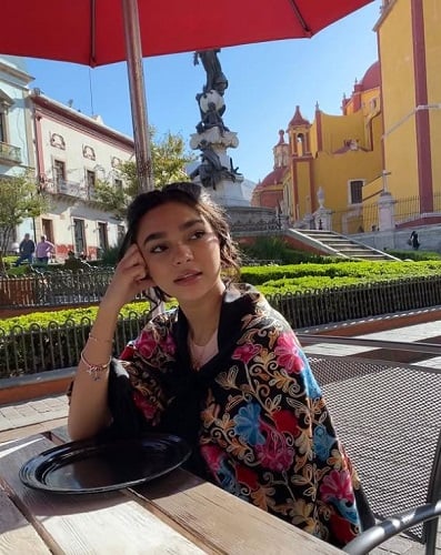 Paulina Chávez during her vacation