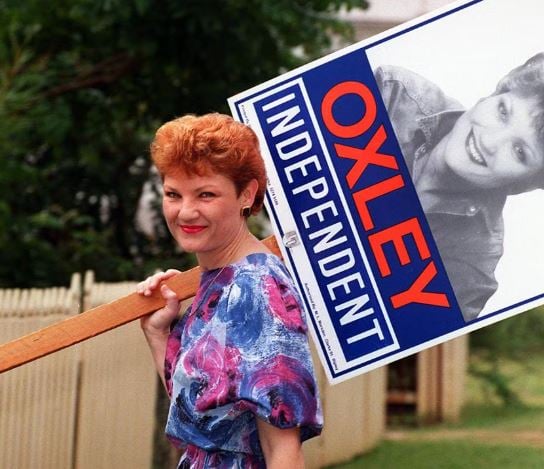 Pauline Hanson during her election campaign