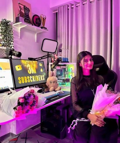 Payal Dhare after crossing 3 million subscribers on her YouTube channel Payal Gaming