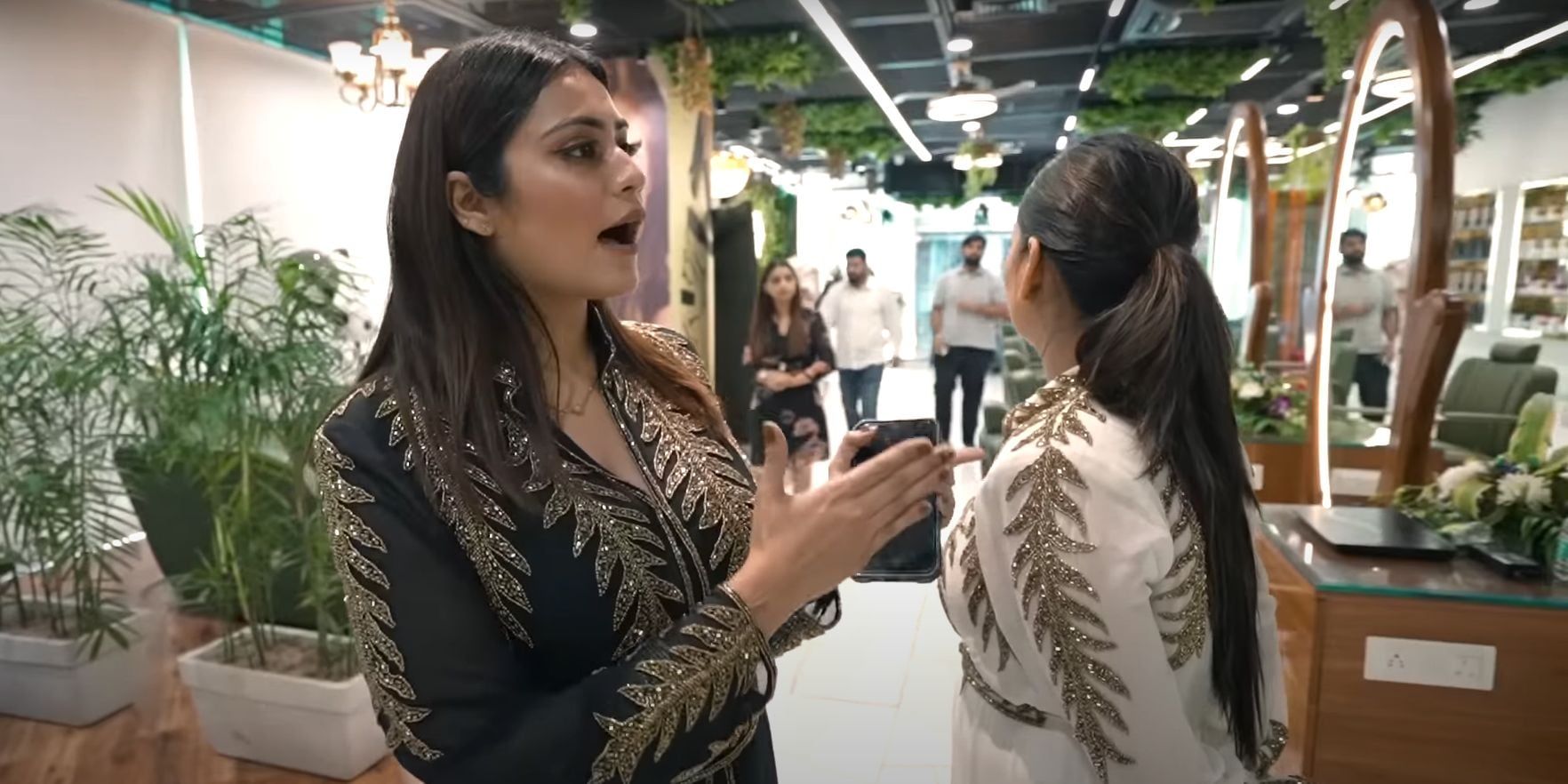 Payal Malik and Kritika at their salon