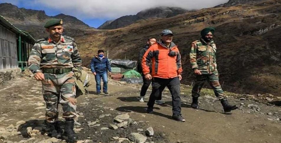 Pema Khandu during his visit to border areas in Arunachal Pradesh
